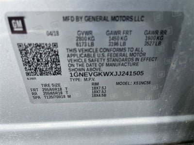 2018 Chevrolet Traverse LT Cloth