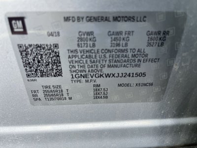 2018 Chevrolet Traverse LT Cloth